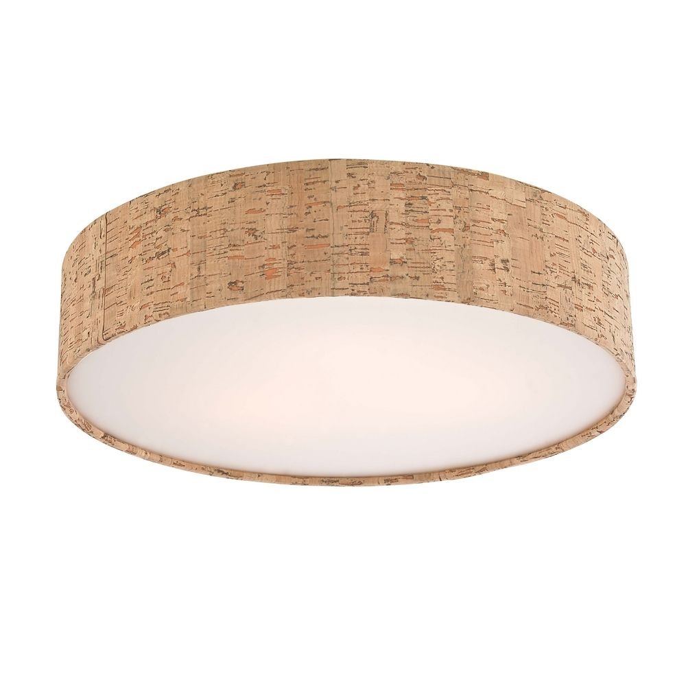 Stylish Cork Drum Shade Ceiling Trim for Recessed Lights - Perfect for Living Room, Bedroom & Office Decoration