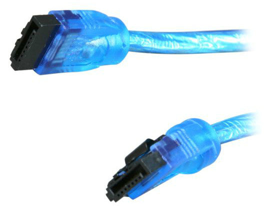 Premium SATA III 6Gbps Data Cable - 6 Inch UV Blue Straight to Straight Connector (OK6A3RUB11) for PC Builds, Gaming Rigs & Server Upgrades