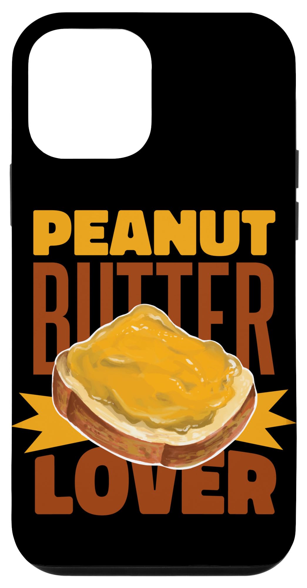 Funny Peanut Butter iPhone 12 Mini Case - Cute Bread Design for Lovers | Perfect Gift for Couples & Foodies (Use at Home, Office, Travel)
