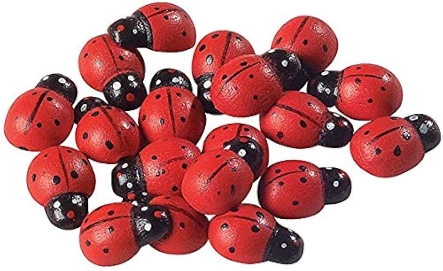 100 Pcs Wooden Ladybug Garden Stones - Cute Outdoor Decor for Vegetable & Flower Beds - Weather-Resistant Garden Ornaments for Yard, Pathway, and Patio Decoration