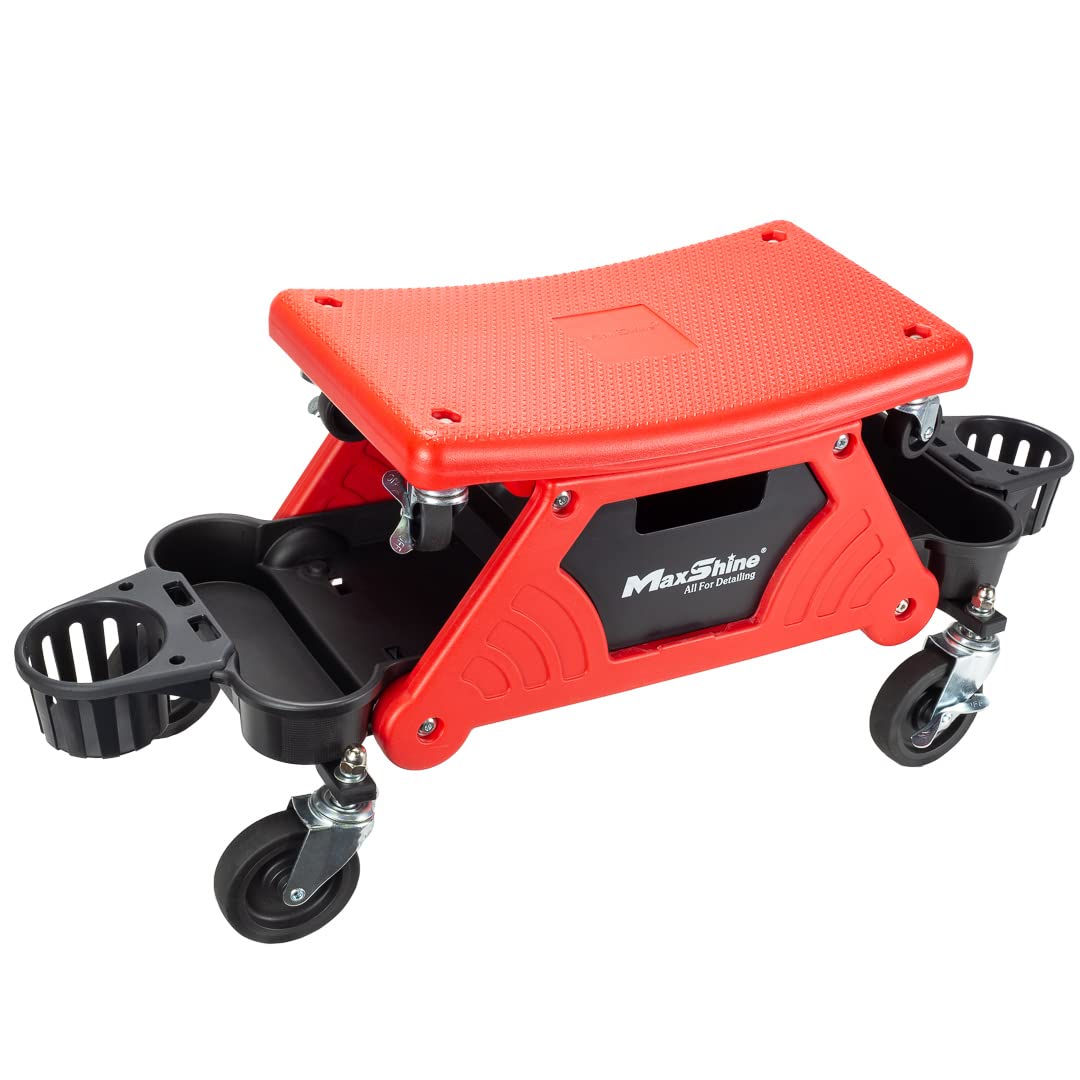 Maxshine New Creeper II - Low Profile Rolling Mechanic Seat for Auto Detailing | No Cushion Mini Creeper for Car Cleaning, Polishing, Waxing & Ceramic Coating | Ideal for Garage Work, Under Vehicle Repairs & Professional Detailing Services