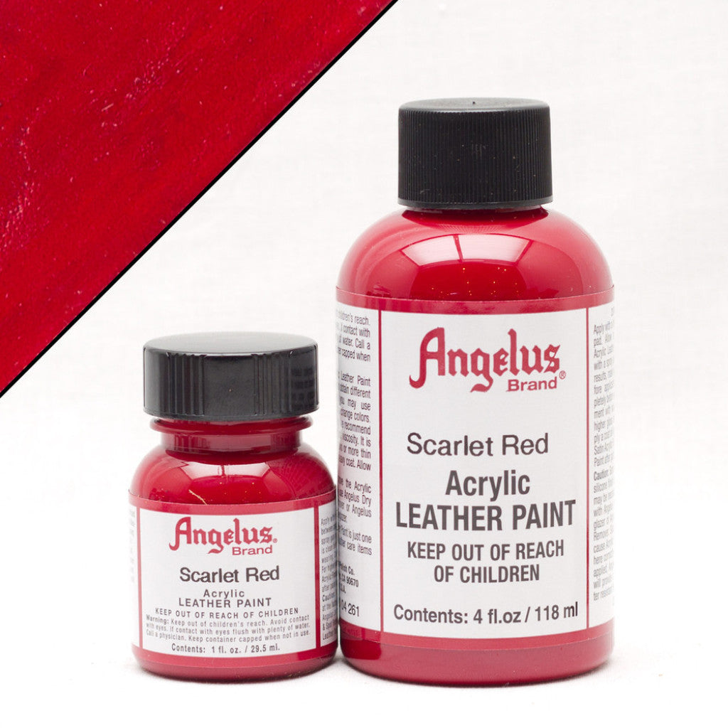 ANGELUS Acrylic Leather Paint - 4 fl oz Bottle for Leather Shoes, Bags & Jackets - Premium Waterproof Leather Dye for DIY Craft & Repair Projects