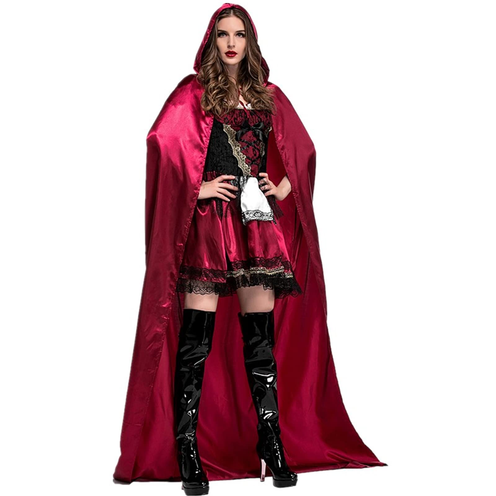 Sexy Little Red Riding Hood Costume for Women - Halloween, Carnival, Masquerade Party Dress | Fairy Tale Cosplay & Fancy Dress Outfit | Perfect for Halloween Parties, Cosplay Events & Themed Nights