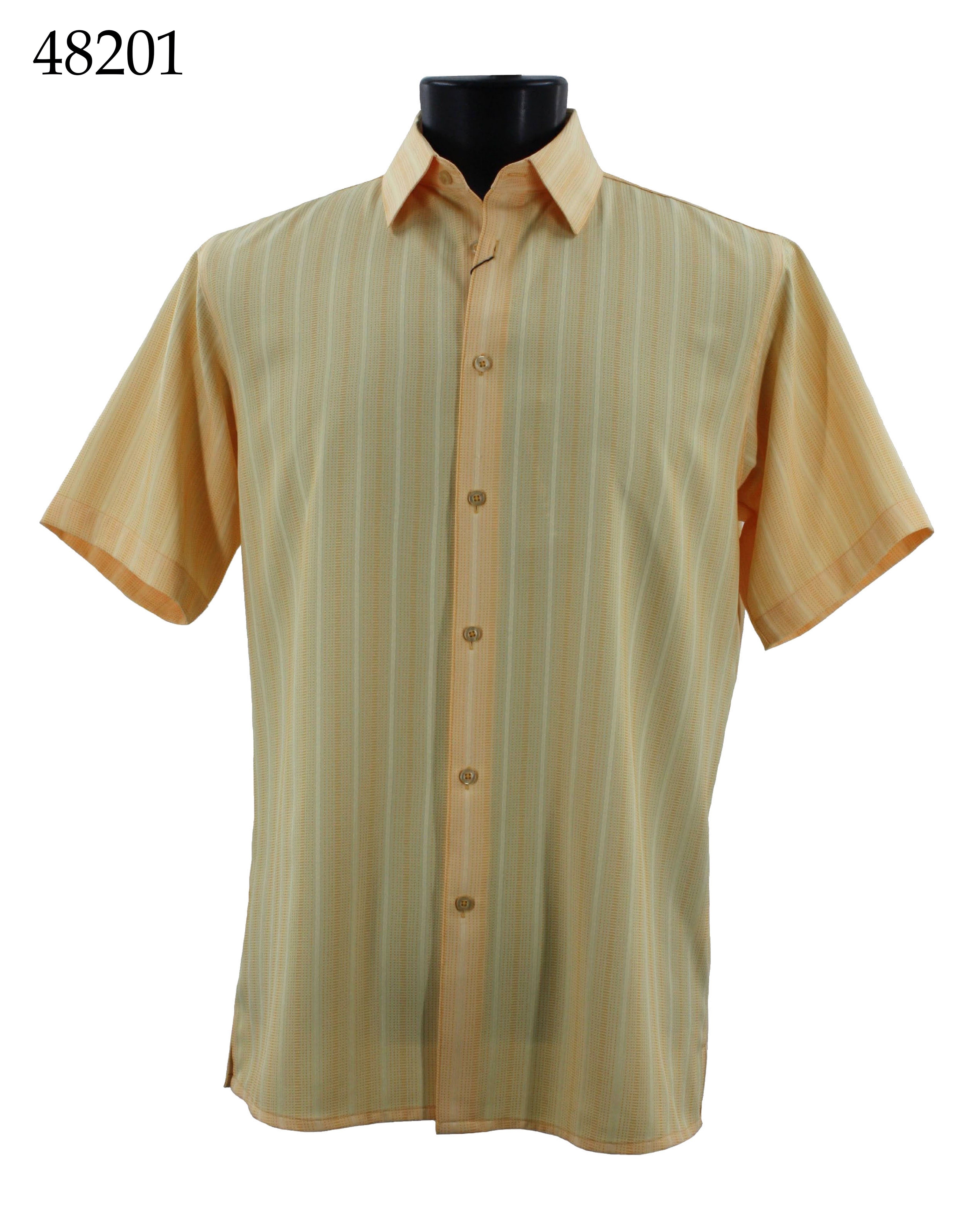 Bassiri Men's Casual Short Sleeve Shirt 48201 - Breathable Cotton Summer T-Shirt for Outdoor Activities, Travel & Everyday Wear