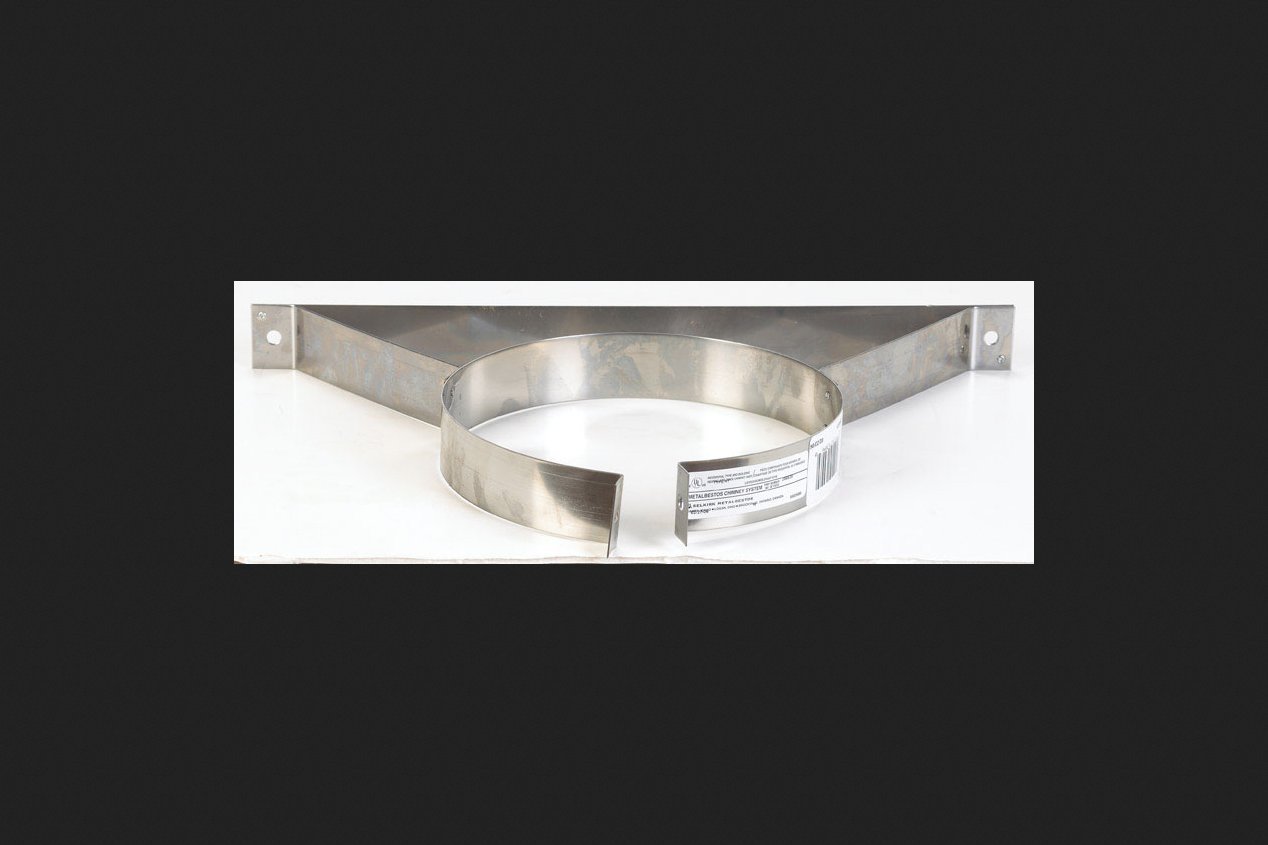 Selkirk 6 Inch Stainless Steel Stove Pipe Wall Strap - Heavy Duty Fireplace Vent Support for Wood Stove, Pellet Stove & Chimney Pipe Installation
