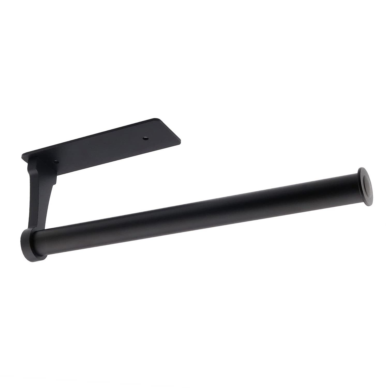 Stainless Steel Paper Towel Holder - Under Cabinet or Wall Mount with Self-Adhesive & Screws - Durable & Sturdy for Kitchen, Bathroom, Office - Bulk Pack (Black)