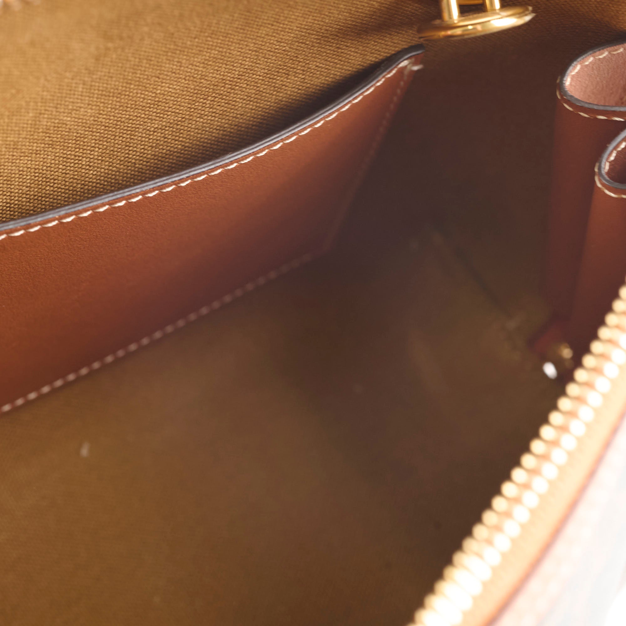 Celine Medium Triomphe Chain Bag in Tan Canvas - Perfect for Work, Travel & Evening Outings
