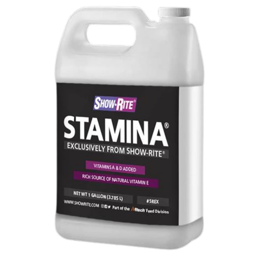 Show-Rite Stamina Supplement for Cows, Sheep, Goats, Pigs & Horses - Premium Livestock Energy Booster for Farm Animals - Ideal for Breeding, Show & Work Performance