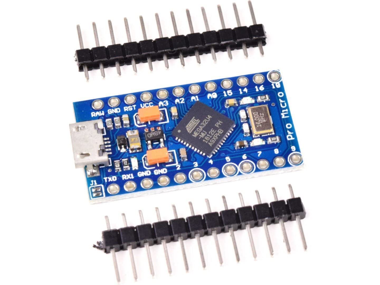 Atmega32u4 Pro Micro - 5V 16MHz Arduino Compatible Development Board for DIY Electronics Projects and Robotics