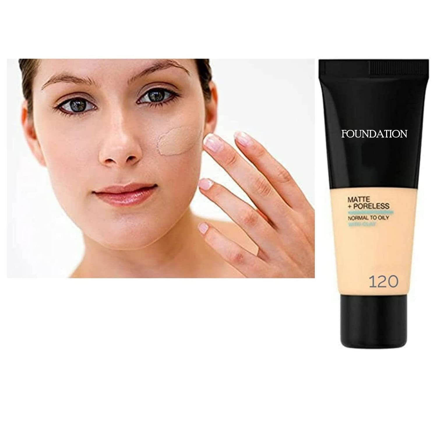 HUDACRUSH Complete Face Makeup Kit for Women - Poreless Foundation, Concealer Stick, Waterproof Kajal Pencil & Blender Sponge | Flawless Coverage for Daily Wear, Parties & Special Occasions