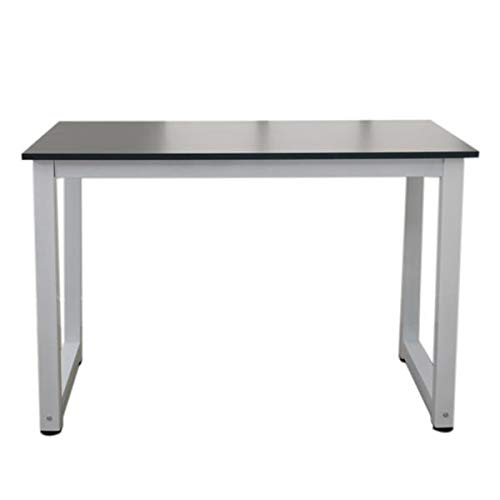 110cm Sturdy Wooden Computer Desk - Black, Ergonomic Home Office Desk for Work & Study, Perfect for Small Spaces & Gaming Setups