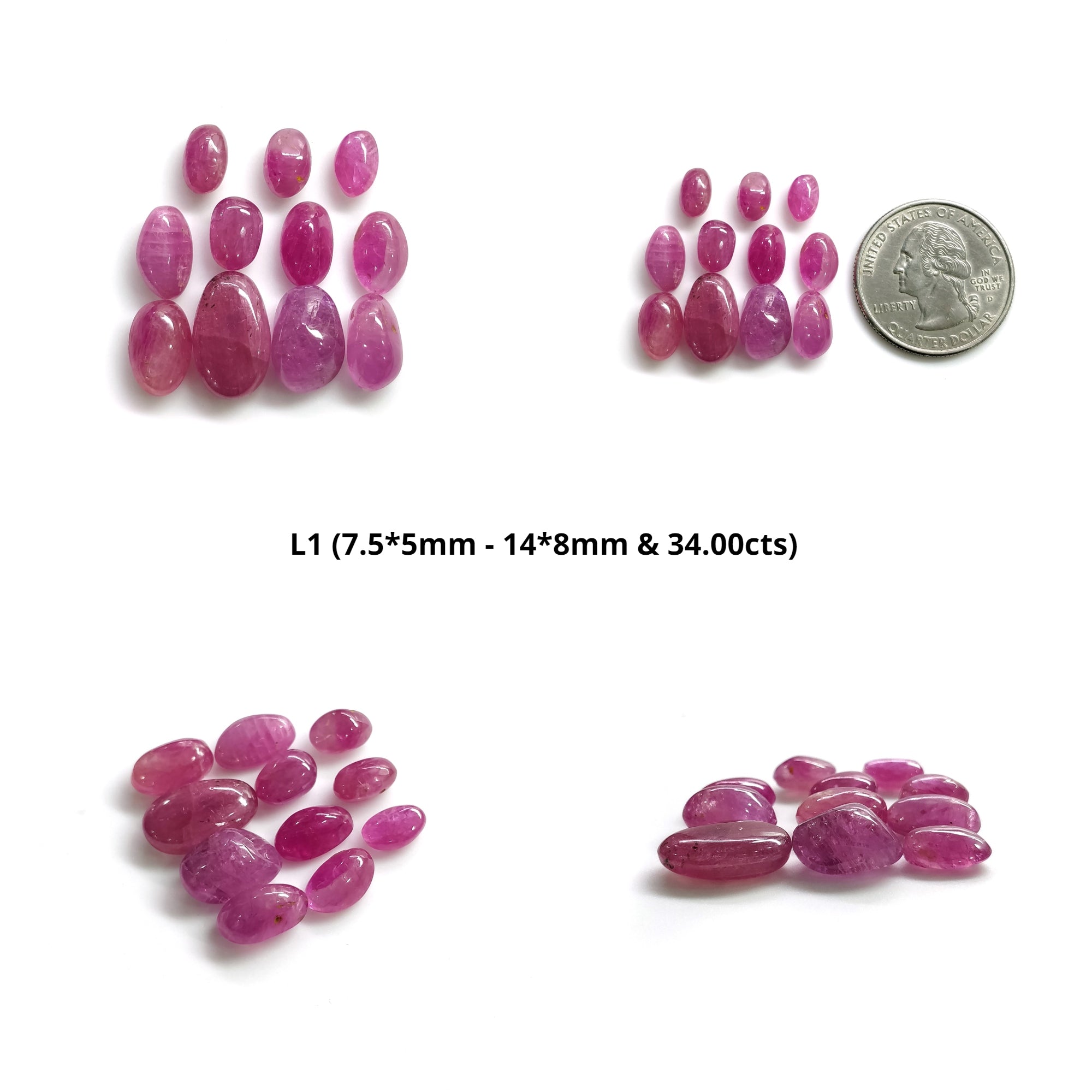 Natural Untreated Burmese Ruby Gemstone Cabochon - Unheated Uneven Shape Tumbled Stones for Jewelry Making, Healing Crystals & Spiritual Gifts