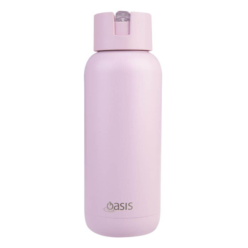 1L Ceramic Lined Insulated Water Bottle - BPA Free, Leak Proof, Keeps Hot & Cold for 24 Hours - Pink Lemonade Color - Perfect for Gym, Hiking, Office & Travel