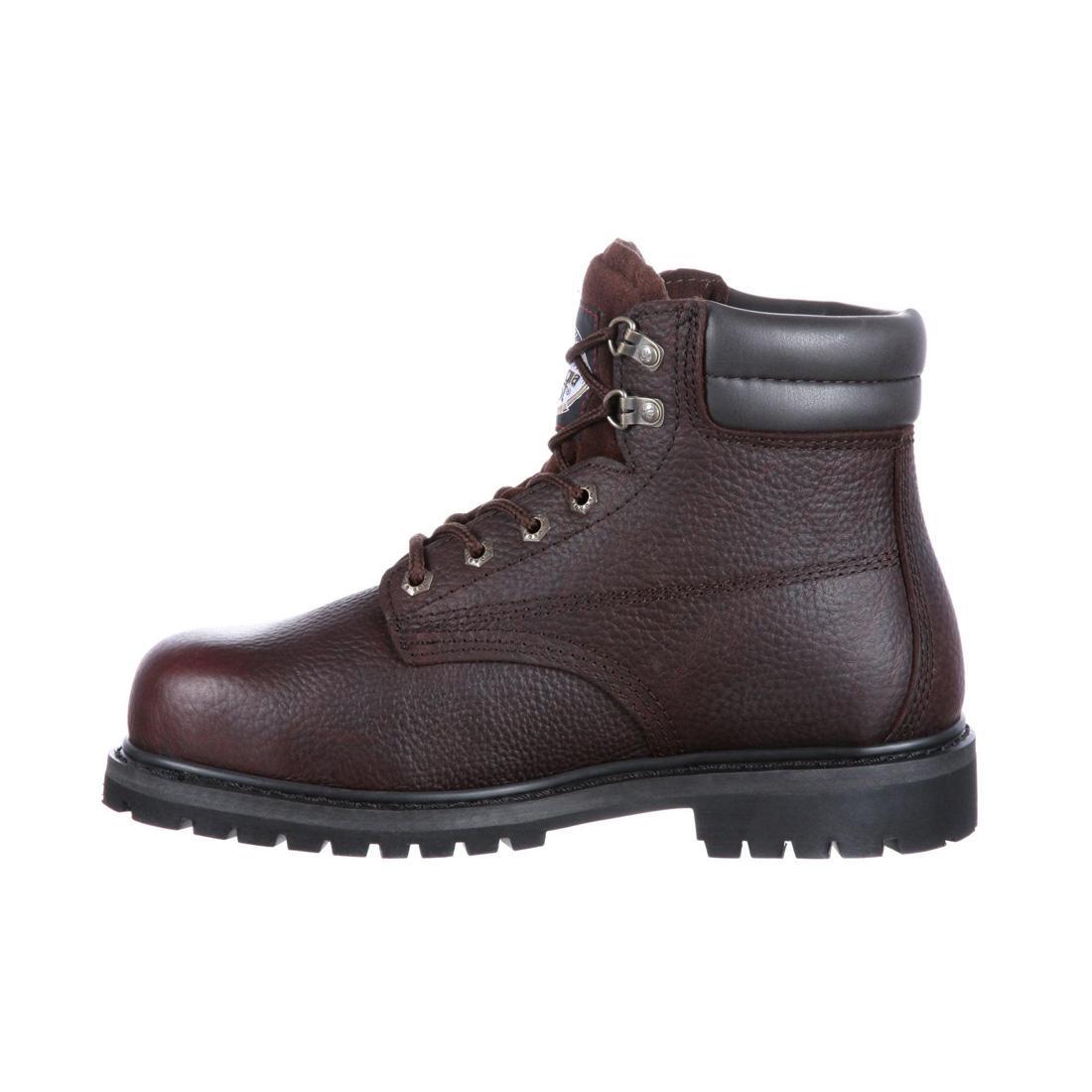 Oiler Steel Toe Waterproof Work Boots for Men - Heavy Duty Safety Shoes with Slip & Oil Resistant Outsole - Ideal for Construction, Warehouse & Outdoor Work