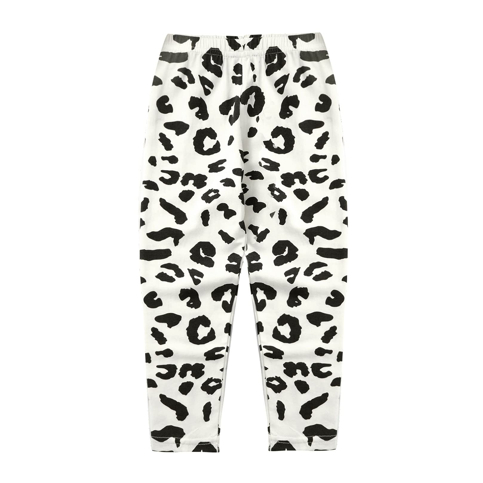 Girls' Stretchy Waist Cotton Spot Print Leggings - Skinny Yoga Pants for Gymnastics, Fitness & Casual Wear - Comfortable Capri Trousers for Kids' Sports, Dance & Everyday Outfits