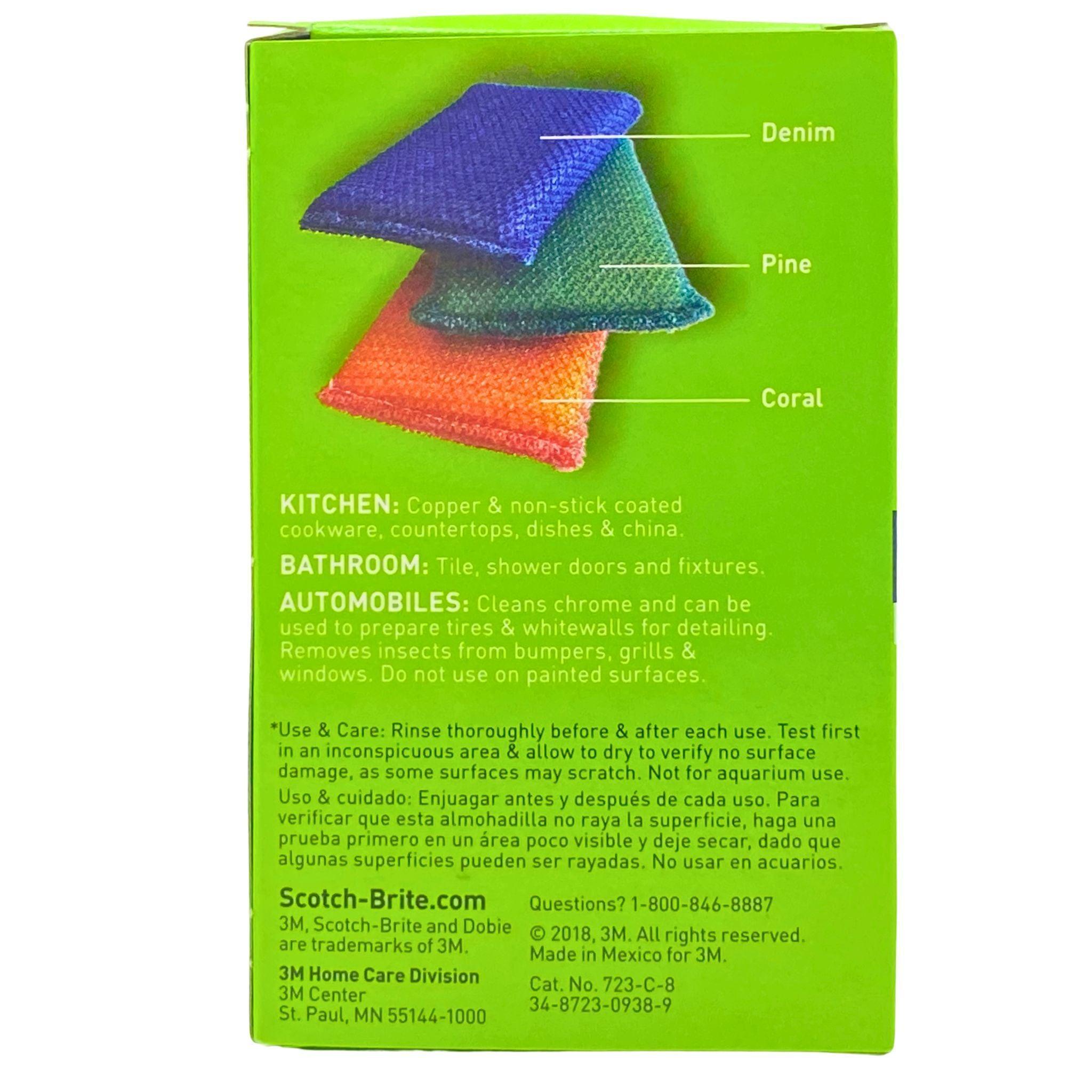 Scotch Brite Dobie Non-Scratch Cleaning Pads - 3 Pack (50 Count) - Gentle Scouring for Pots, Pans & Dishes - Perfect for Kitchen, Grill & Outdoor Cooking