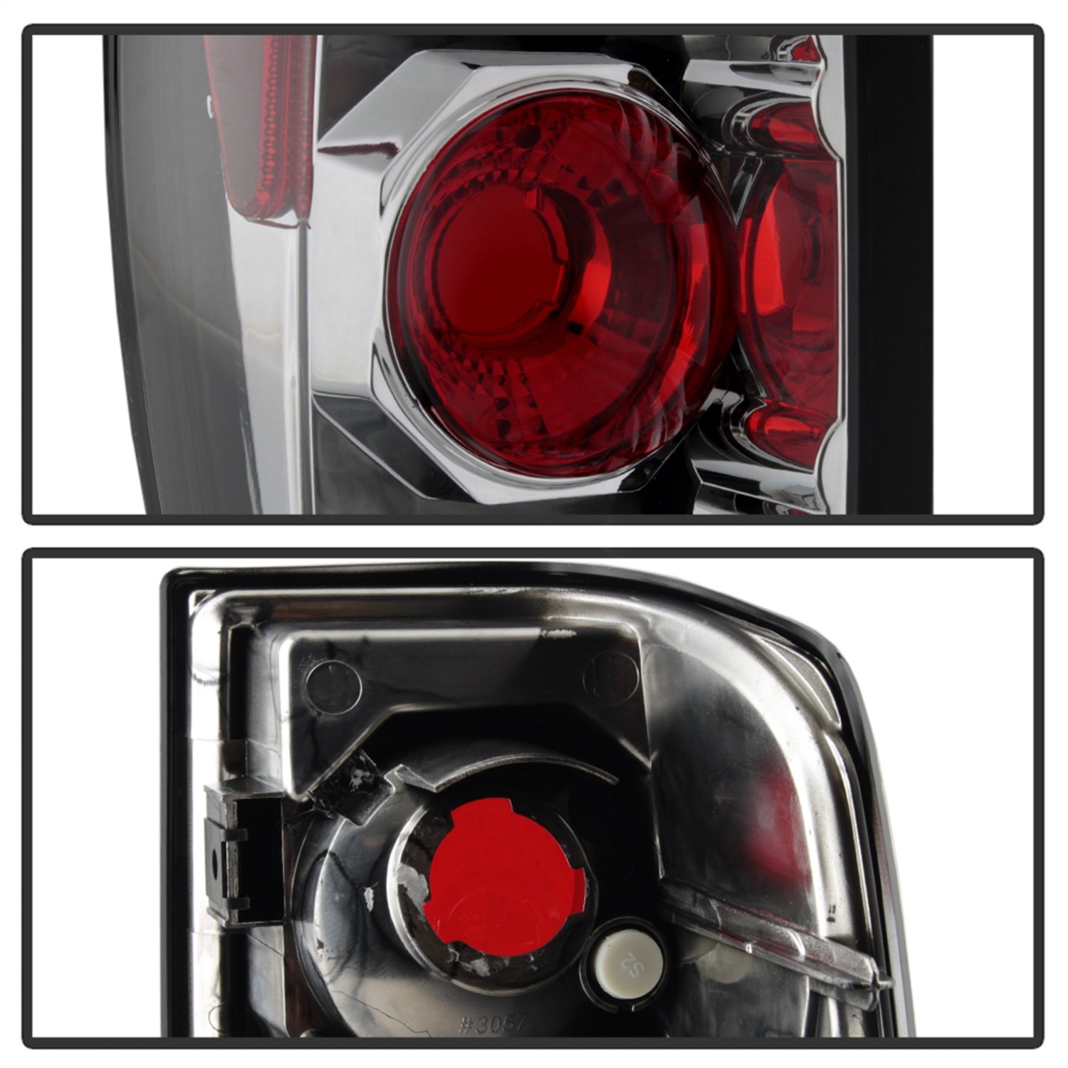 Spyder Auto 5001429 Euro Style Tail Lights - Chrome/Clear LED Brake Lights for BMW, Mercedes, Audi - Enhances Visibility & Style for Night Driving & Car Shows