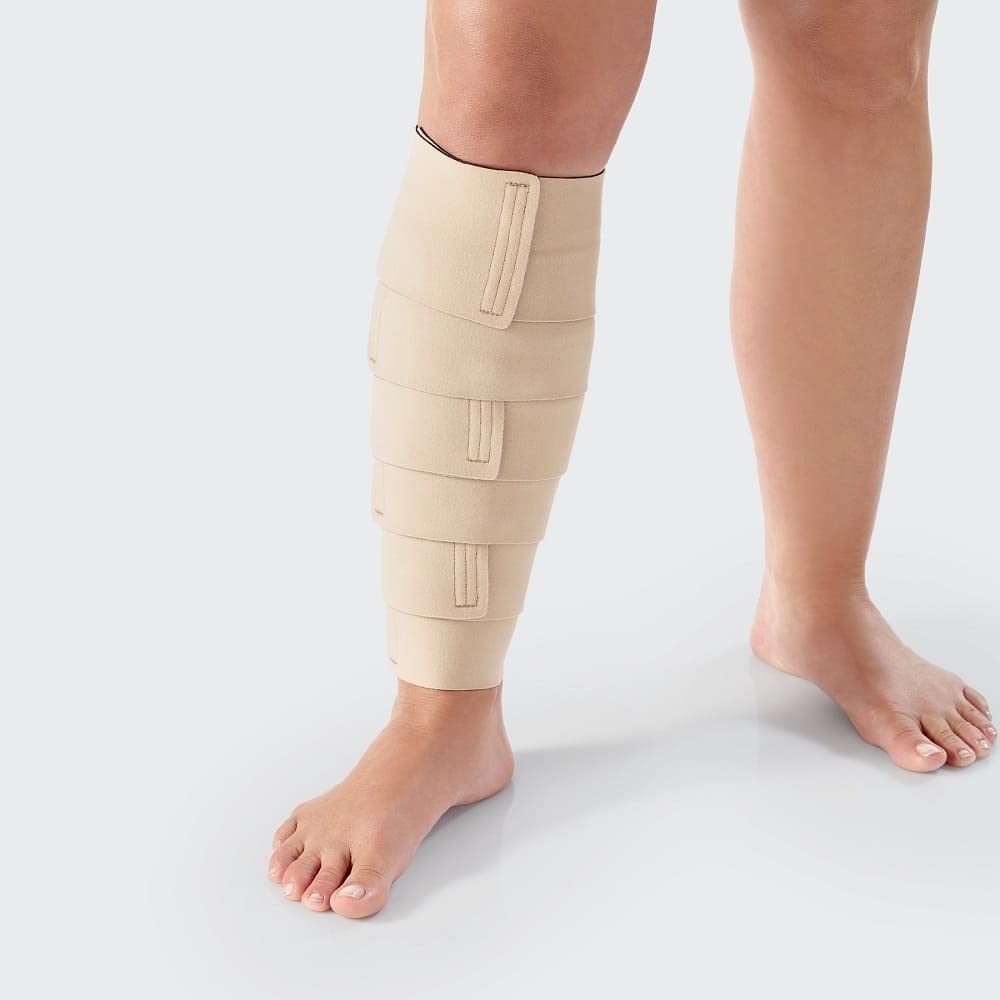 ReadyWrap Calf Compression Sleeve - XXL Regular Size, Beige - Support & Recovery for Running, Sports & Post-Surgery Use