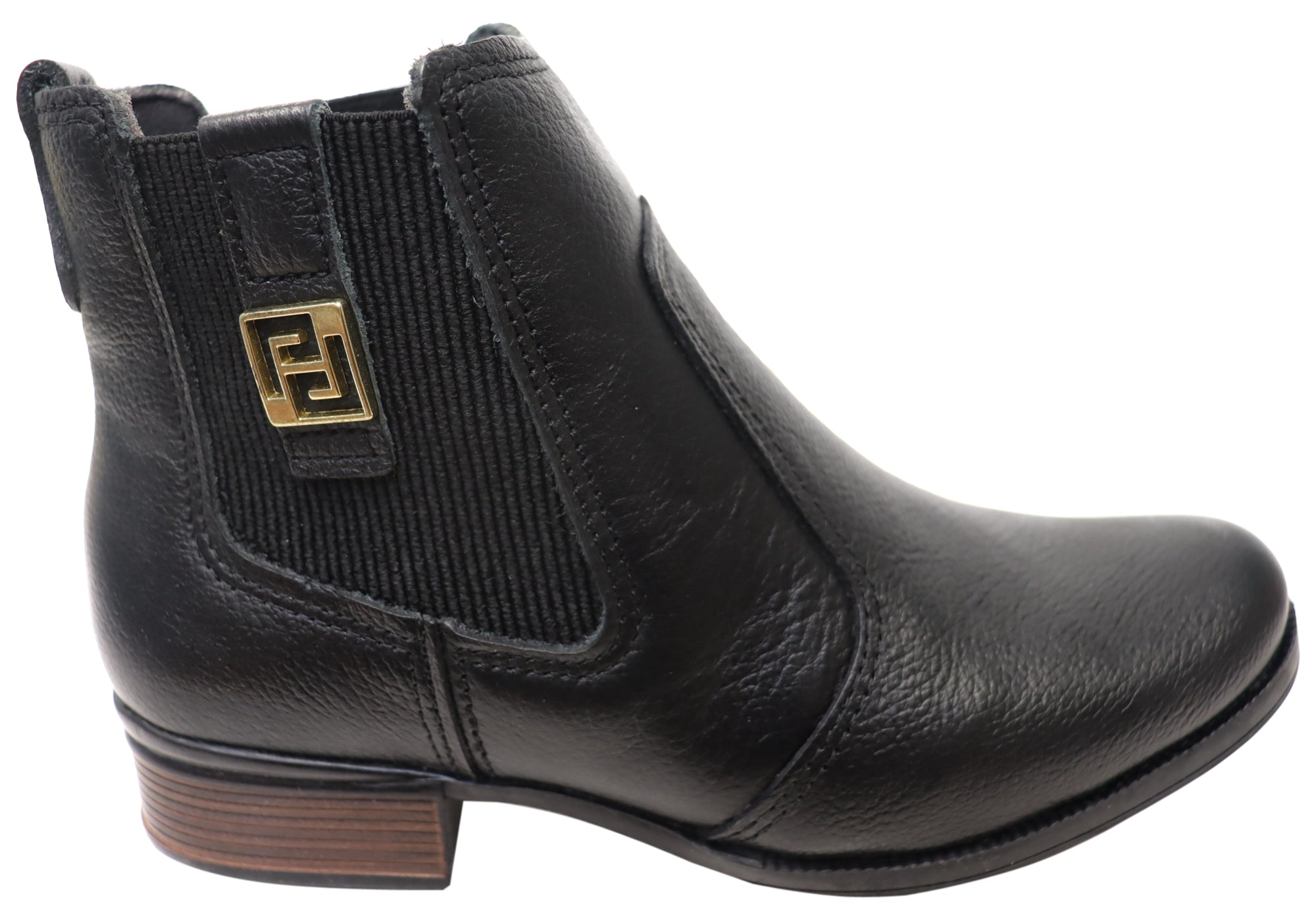Carla Women's Low Heel Leather Ankle Boots - Comfortable Brazilian Made Shoes for Casual Wear & Office Outfits