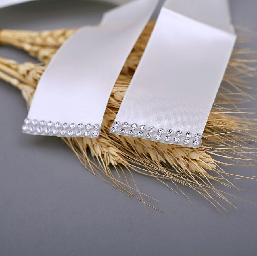 Swarovski Opal & Pearl Wedding Belt for Bride – Elegant Bridal Sash for Wedding Dress, Bridal Shower, and Special Occasions
