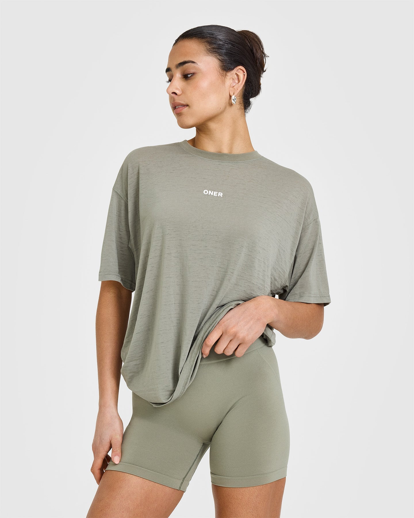 Soft Washed Burnout T-Shirt in Sage Green - Comfortable Vintage Style Tee for Casual Wear & Everyday Outfits