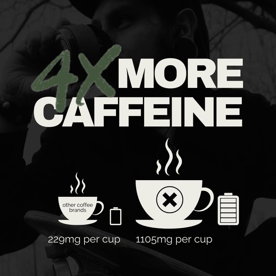Black Insomnia Coffee Single Serve Pods for Keurig Brewers - World's Strongest Coffee (36 Count) - Perfect for Home, Office & Travel Use