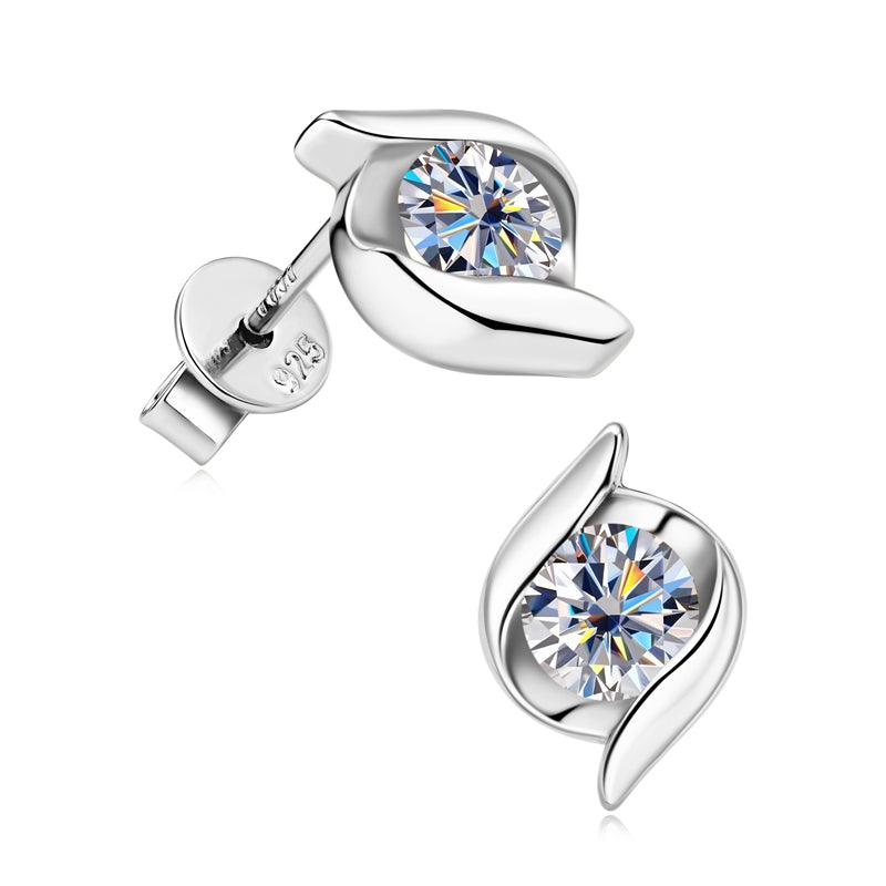 Grace Premium Moissanite Stud Earrings for Women - 1.5ct Round Cut 925 Sterling Silver Earrings - Perfect for Wedding, Anniversary & Everyday Wear