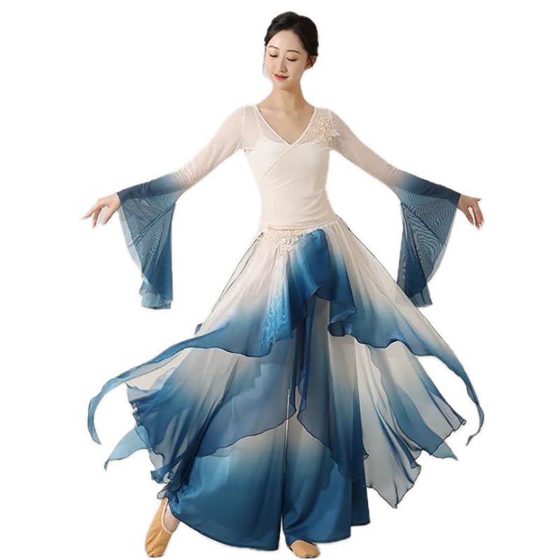 Chinese Classical Dance Costumes for Women - Traditional Folk Dance Dress, Plus Size Practice Wear for Performances, Recitals & Stage Shows