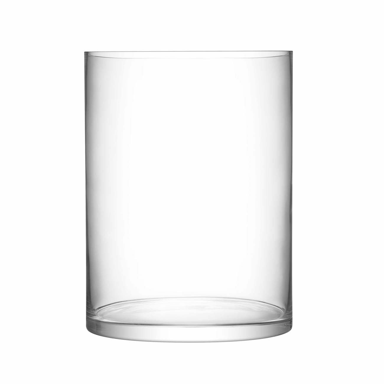 LSA International 40 cm Clear Glass Column Vase and Candle Holder for Wedding Centerpieces, Home Decor, and Event Styling