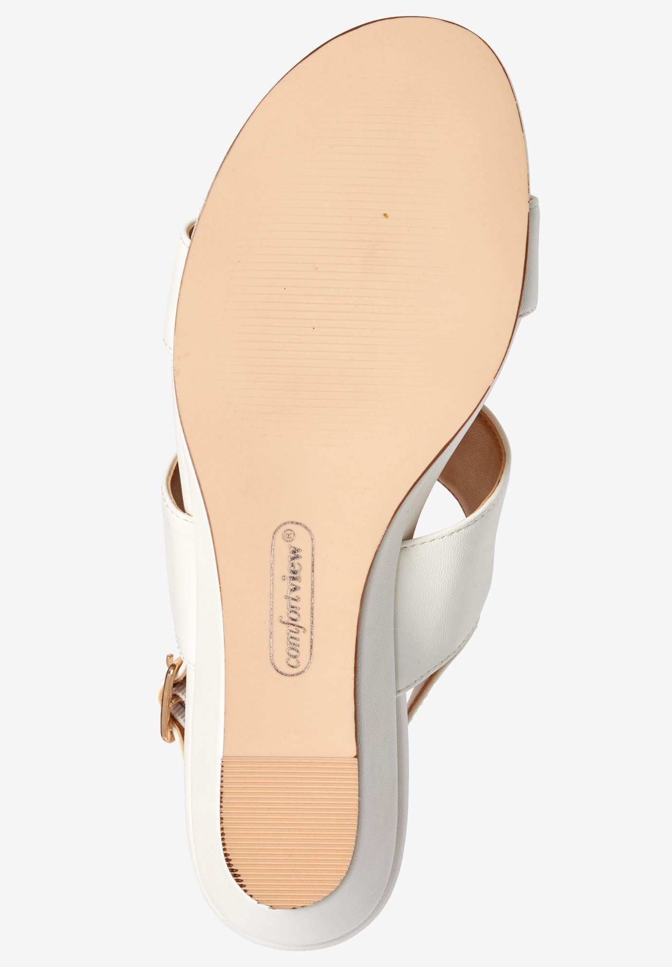 Comfortview Women's Wide Width The Rosetta Sandal - Comfortable Summer Sandals for Wide Feet | Perfect for Beach, Travel & Casual Outings