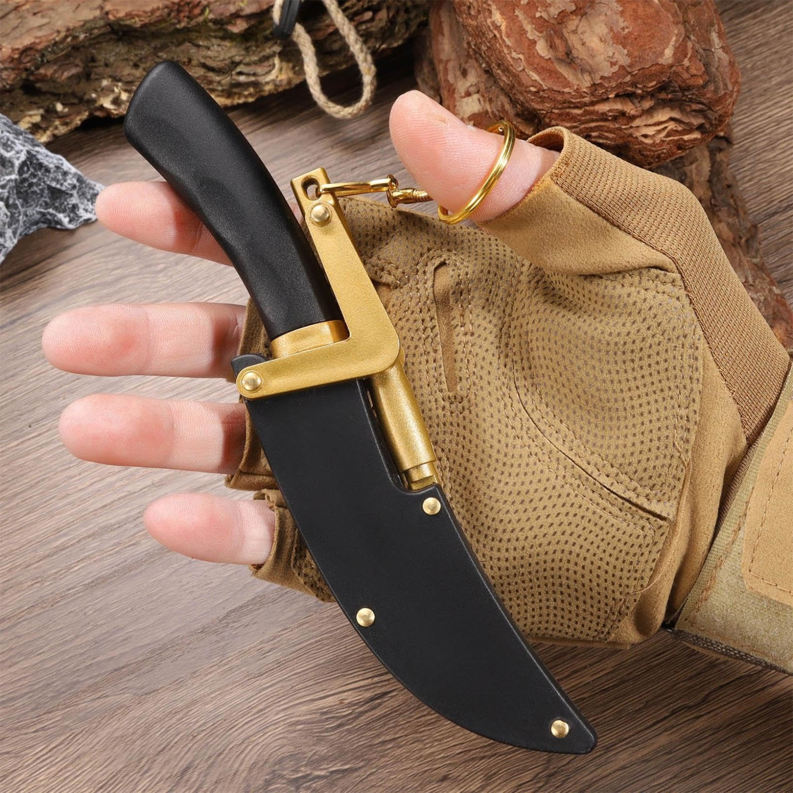 Multipurpose Outdoor Portable Fruit Knife with Sheath - Stainless Steel Camping, BBQ & Kitchen Utility Knife for Hiking, Picnics & Home Use