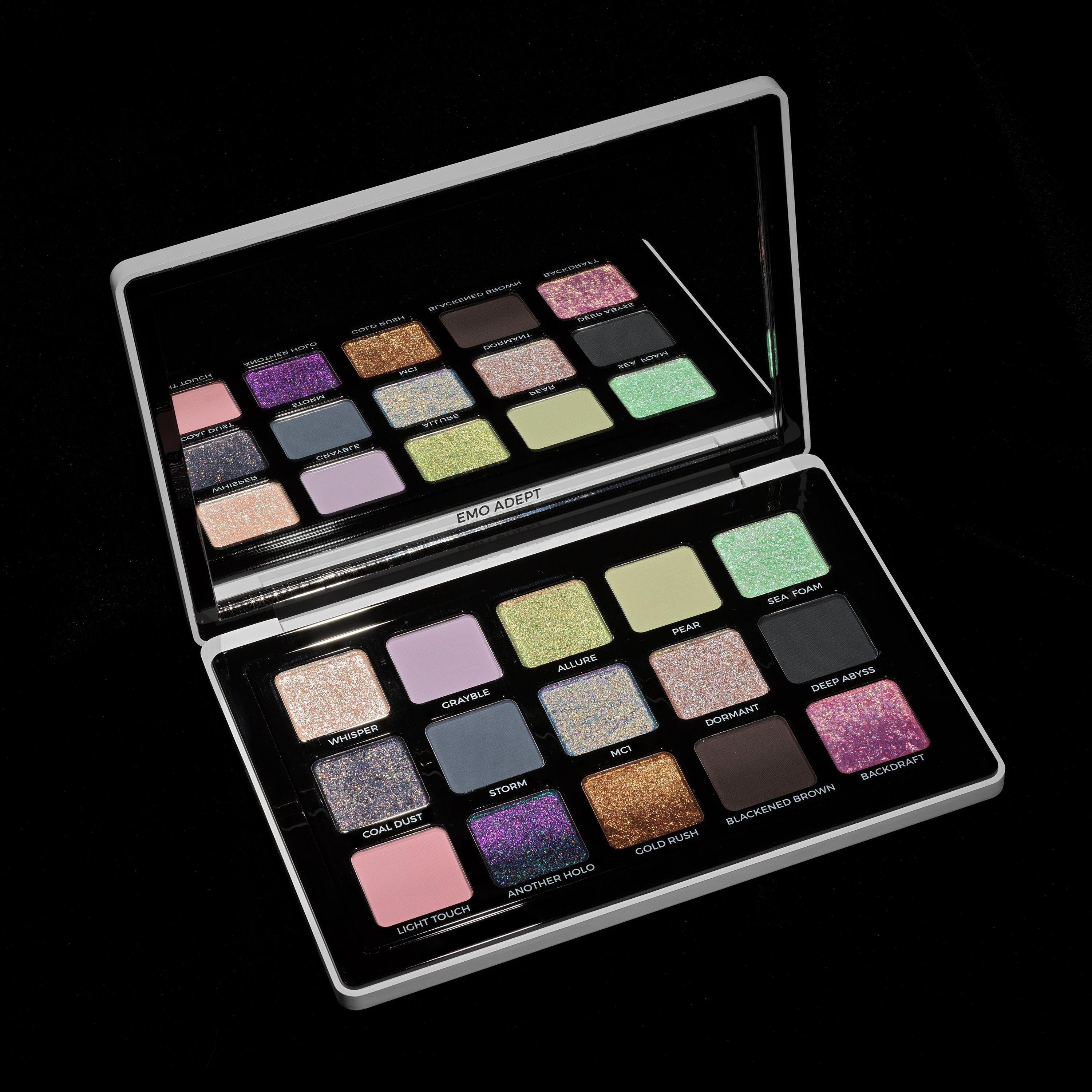 Emo Eyeshadow Palette - 12 Highly Pigmented Matte & Shimmer Shades for Bold & Dramatic Makeup Looks | Perfect for Goth, Punk & Alternative Styles
