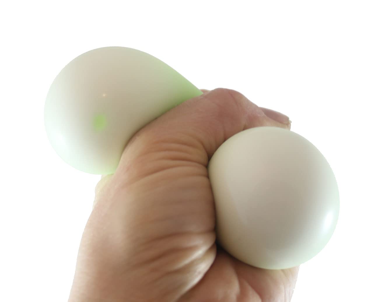 Glow in The Dark Stress Balls Set of 2 - Squishy Sensory Squeeze Balls for Anxiety Relief & Fidget Toys - Perfect for Kids, Adults, Office & Therapy Use (Random Colors)