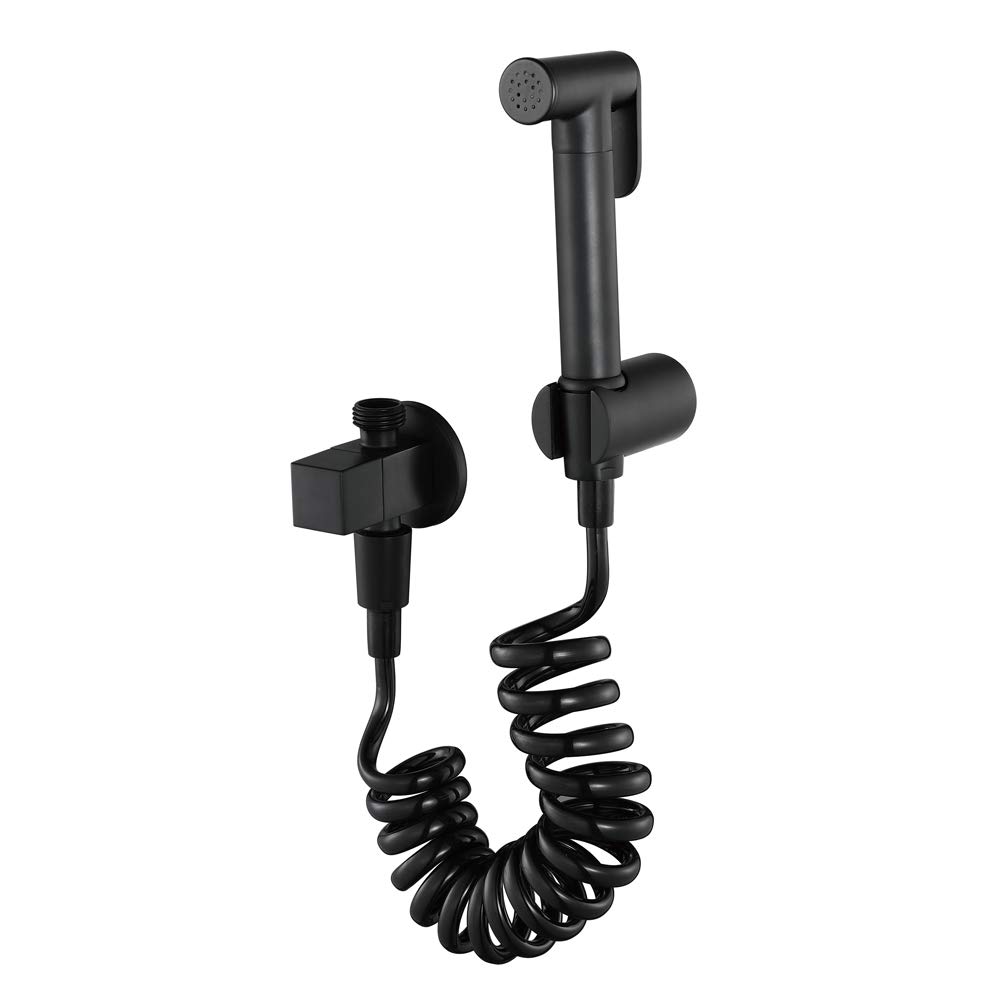 Black Brass Single Cold Shower Head Set - High Pressure Bathroom Sprayer for Flushing, Pet Bath & Personal Hygiene | Perfect for Home, RV & Outdoor Use (Color: B)