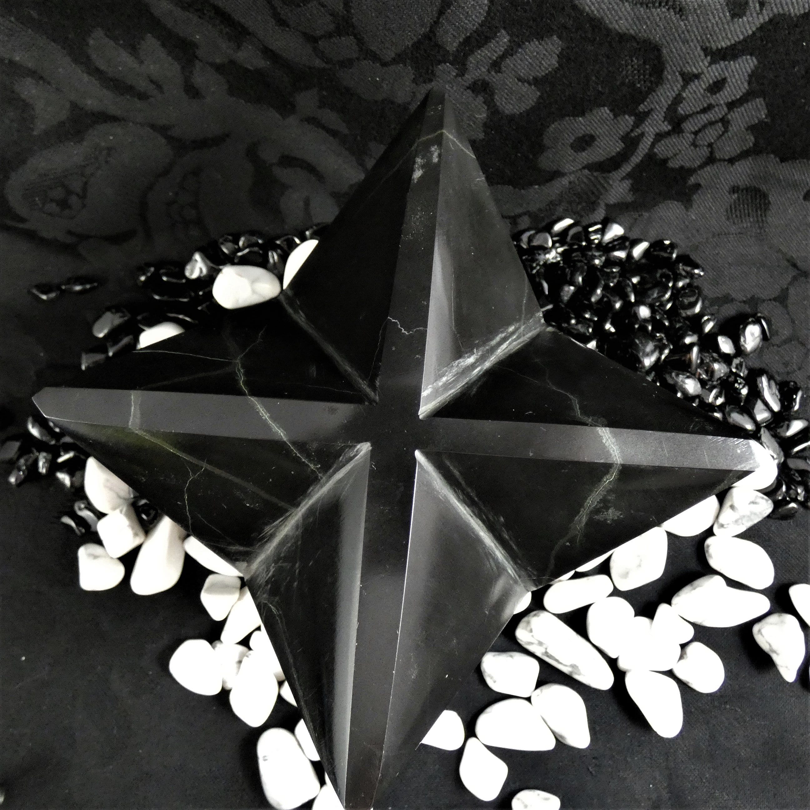 Black Onyx Merkaba Pendant Necklace - Spiritual Healing Stone Jewelry for Meditation, Energy Protection & Chakra Balancing