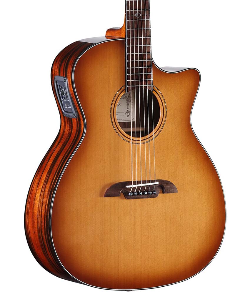 Alvarez AGE95CESHB Grand Auditorium Acoustic-Electric Guitar - Red Cedar Top, Macassar Ebony Back & Sides, Shadowburst Finish | Perfect for Stage Performances, Studio Recording & Professional Musicians