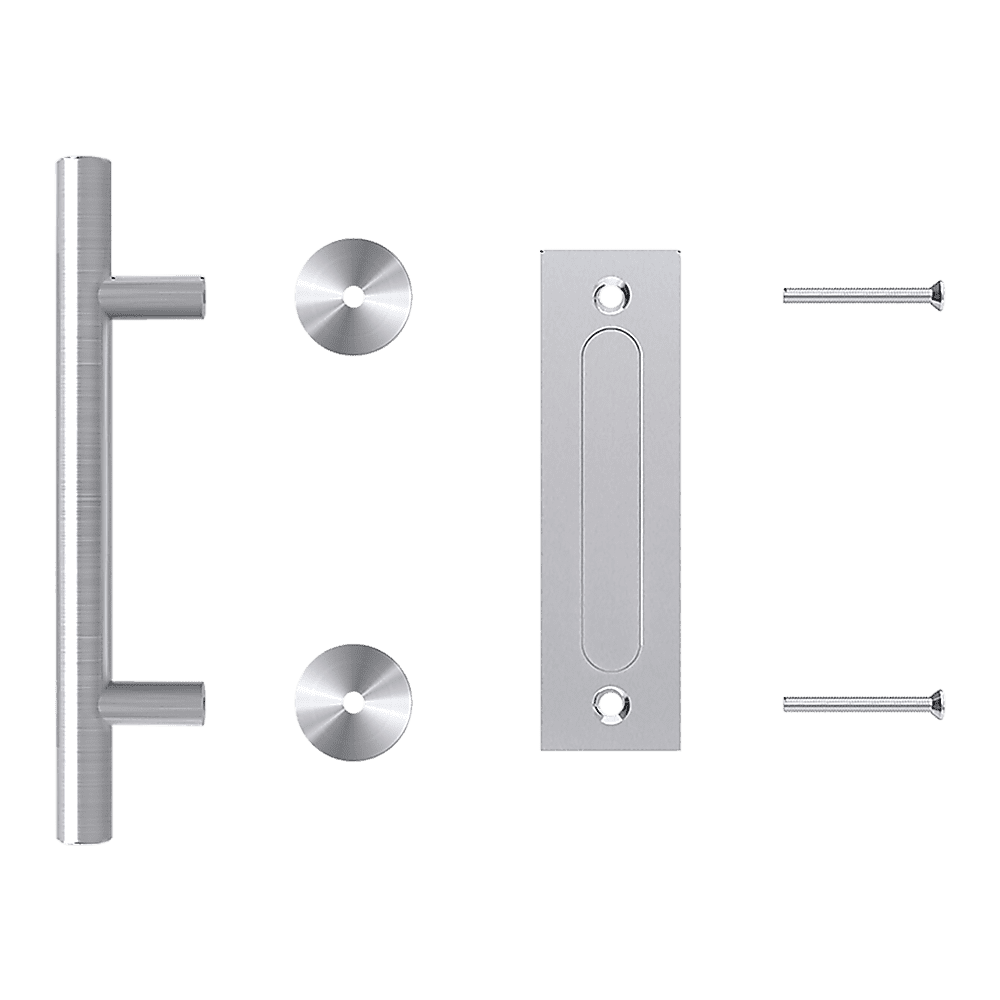 12 Pack Stainless Steel Barn Door Handles - Sliding Flush Pull Hardware for Wood Doors & Gates - Rust-Resistant Cabinet & Furniture Pulls for Home, Office & Farmhouse Decor