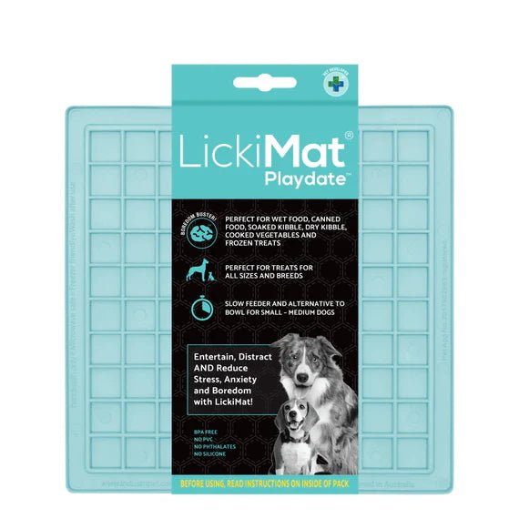 LickiMat Slow Feeder Dog Bowl - Pastel Playdate (4 Colors) for Small & Large Dogs, Anxiety Relief & Mental Stimulation, Perfect for Mealtime, Training & Enrichment Activities