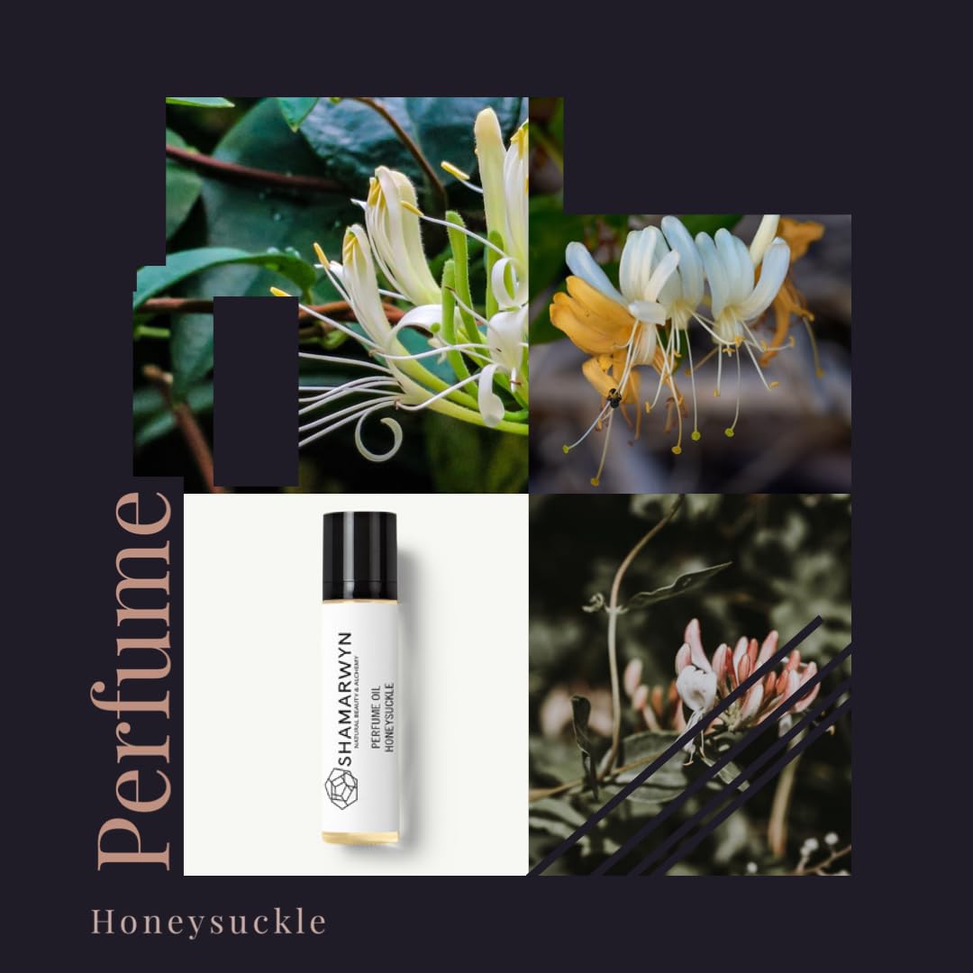 **Shamarwyn Natural Organic Honeysuckle Perfume Oil Roll-On - Pure Essential Oil Blend for Women, Floral Scent, Long-Lasting Fragrance | Perfect for Daily Wear, Date Nights & Special Occasions**