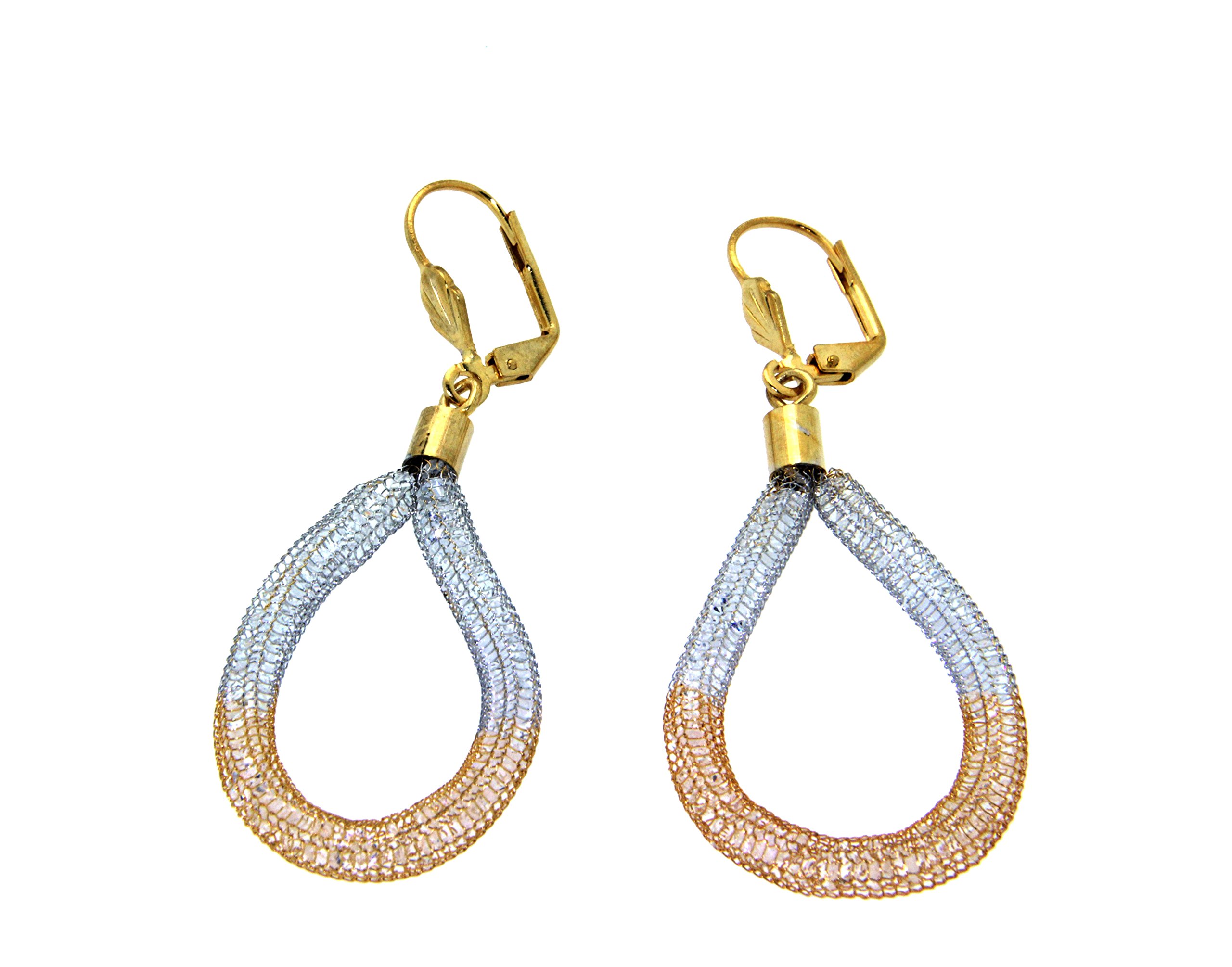 Sparkling Crystal Mesh Drop Earrings for Women - Elegant Party & Wedding Jewelry Gift - Perfect for Evening Events, Prom, and Special Occasions