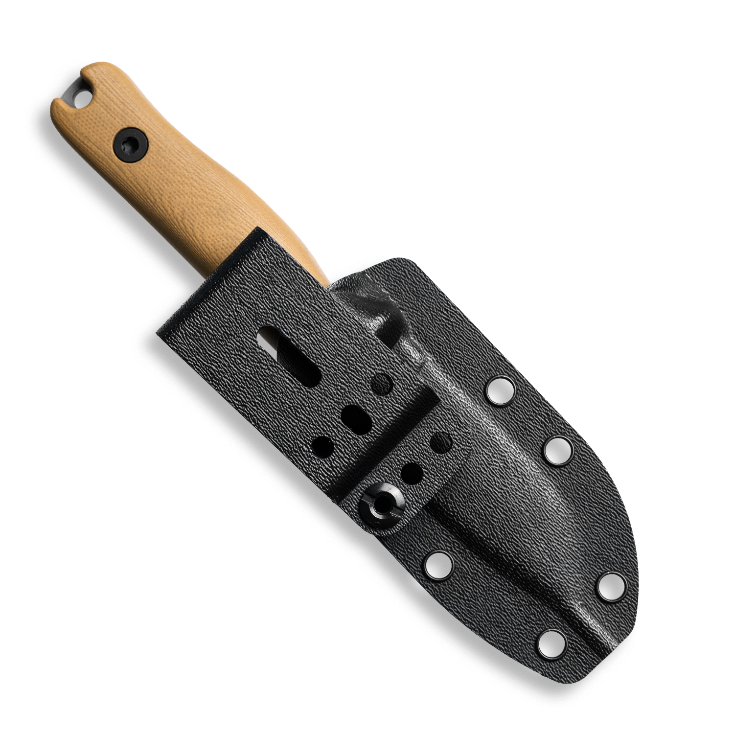 F3 EDC Fixed Blade Knife - CPM 3V Steel, Matte Stonewash Finish, Coyote Tan G10 Handle - Perfect for Camping, Hunting & Outdoor Survival