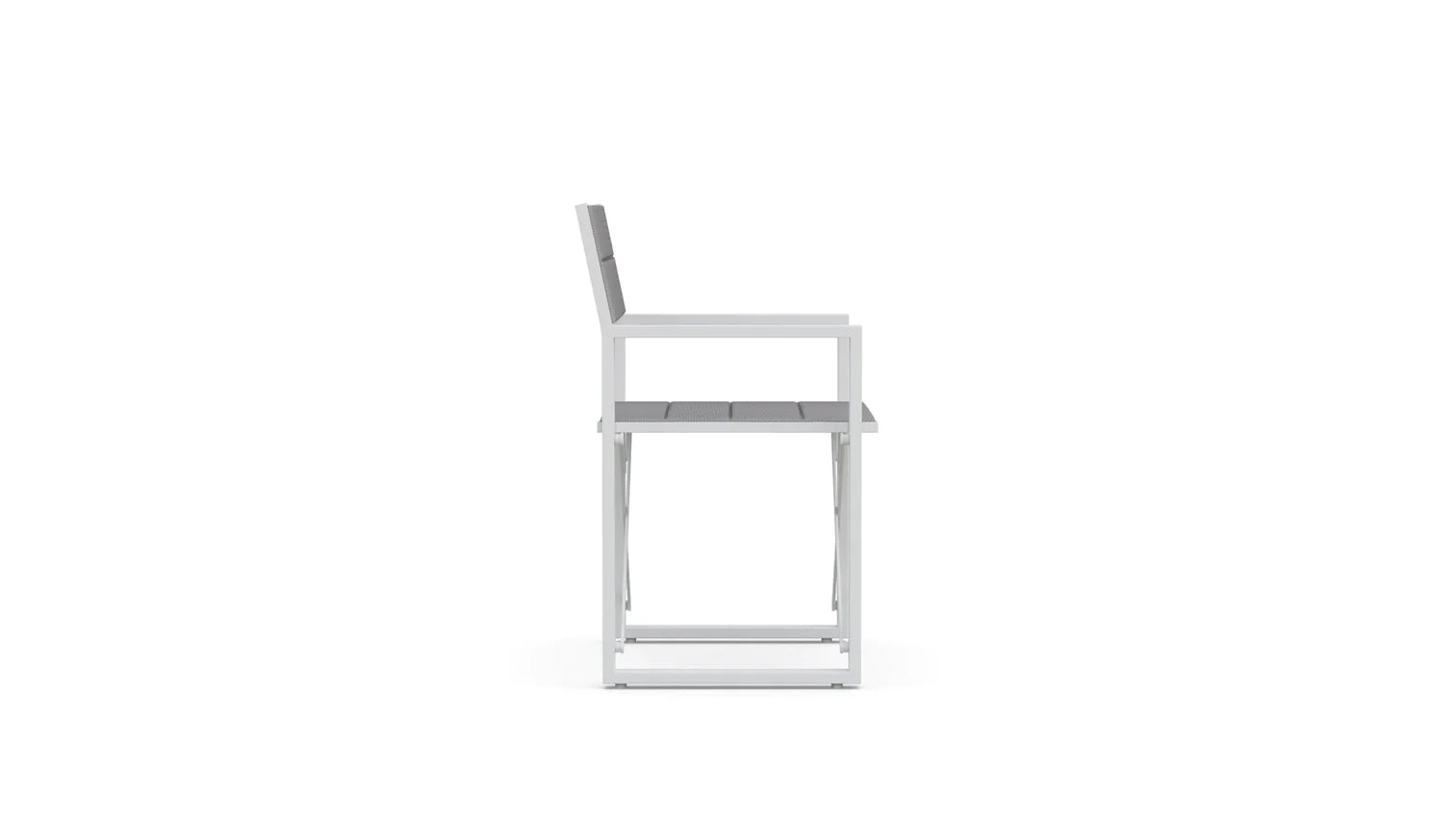 Amalfi Aluminum Outdoor Directors Chair Set of 4 - Lightweight Folding Beach Chairs for Patio, Poolside, Camping & Picnics