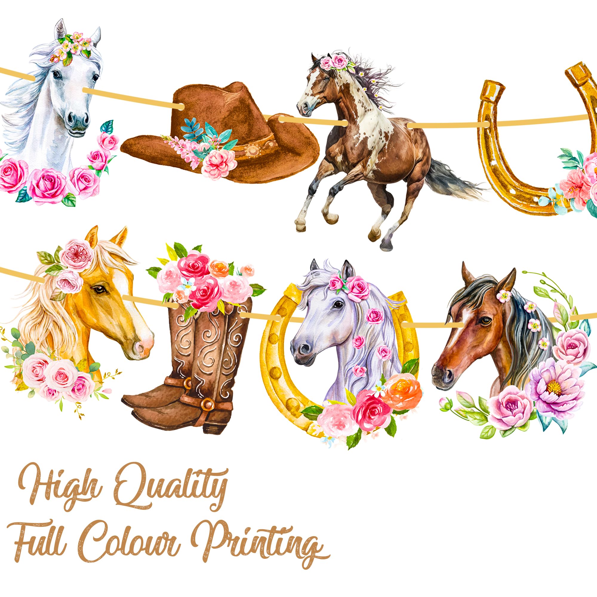 Western Cowgirl Party Decorations - 2pcs Cowgirl Banner Set for Horse Birthday Party, Baby Shower & Country Themed Events | Perfect for Western Decor, Cowgirl Birthday Party Supplies & Rustic Home Decorations
