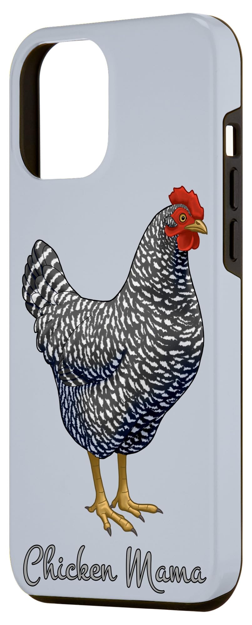 iPhone 12 Pro Max Case - Premium Chicken Mom Design for Bird Lovers | Cute Plymouth Rock Hen Pattern | Perfect Gift for Poultry Enthusiasts & Farmhouse Style Lovers (Use for Daily Protection & Show Your Chicken Raising Passion)