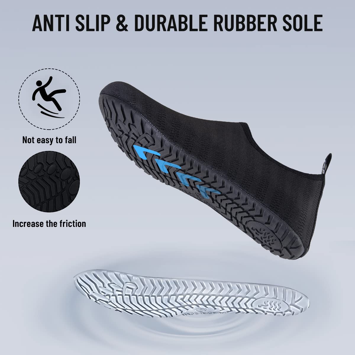 Men's & Women's Quick-Dry Water Shoes - Barefoot Beach Pool Shoes for Surfing, Swimming, Yoga & Water Sports | Lightweight Aqua Socks for Beach Vacation, Pool Party & Water Activities