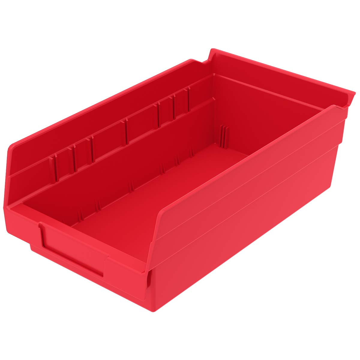 Akro-Mils 12-Pack Plastic Storage Bins for Kitchen Pantry Organization - Durable Stackable Containers in Red & Blue - Perfect for Spice Rack, Craft Supplies & Garage Tool Storage