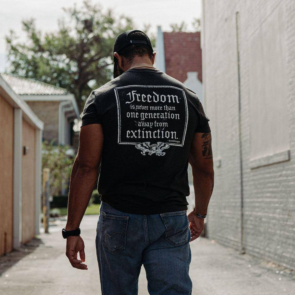 One Generation Away Pocket T-Shirt - Black Heather | Soft Cotton Graphic Tee for Men & Women | Casual Streetwear, Everyday Wear & Gifts