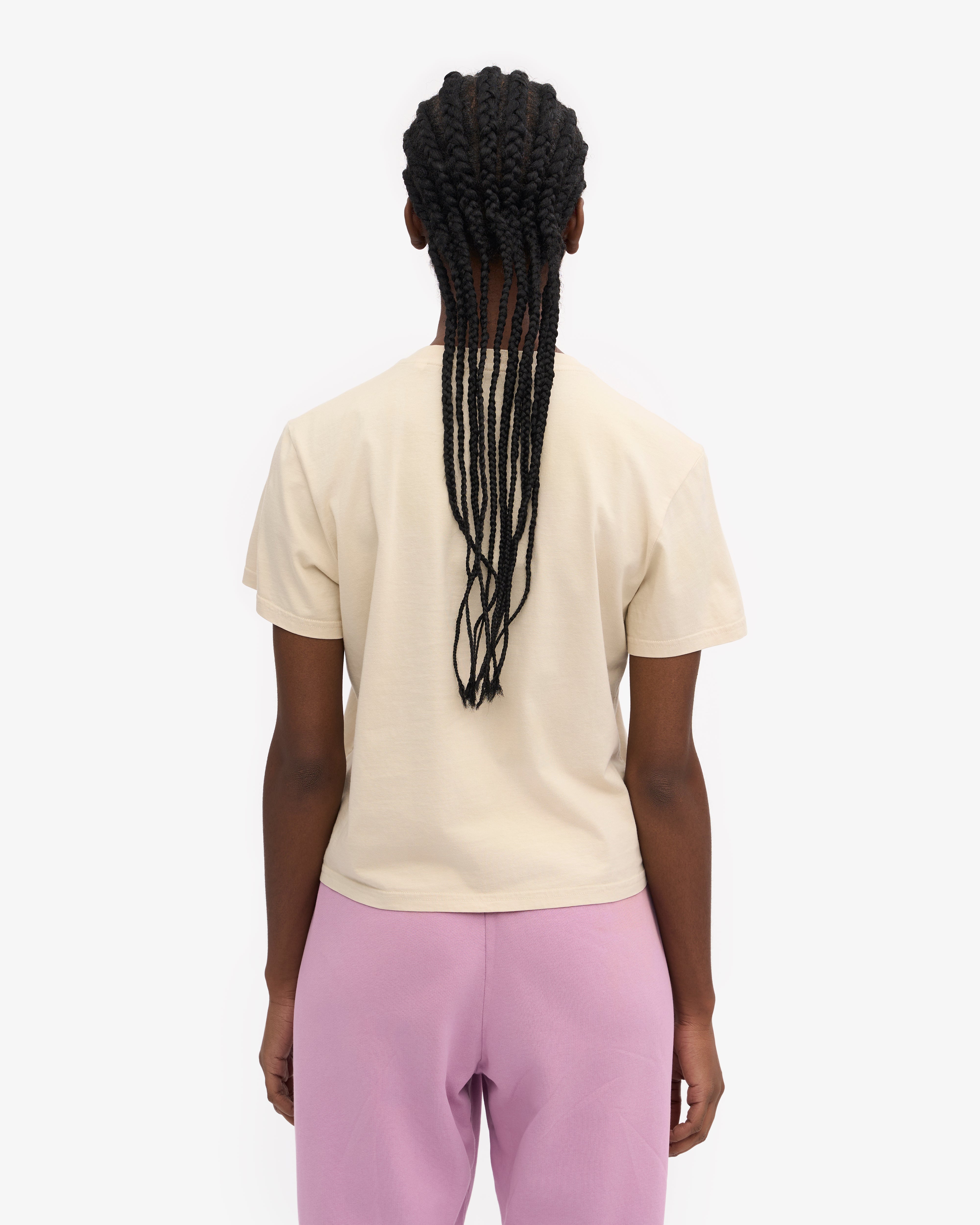 Organic Boxy Crop Tee - Soft Cotton Women's T-Shirt in Ivory White | Casual Streetwear & Summer Outfit Essential