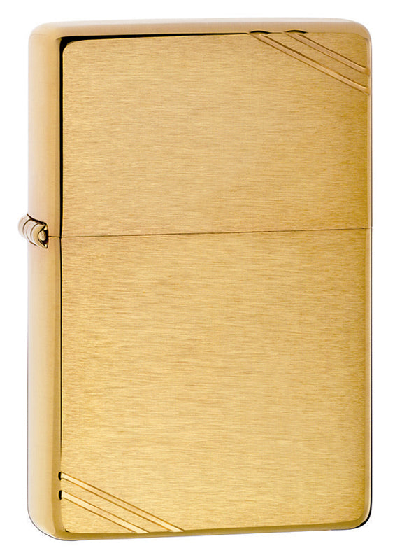 Vintage Zippo Lighter in Brushed Brass - Classic Windproof Refillable Lighter for Outdoor Camping, Smoking & Collectibles