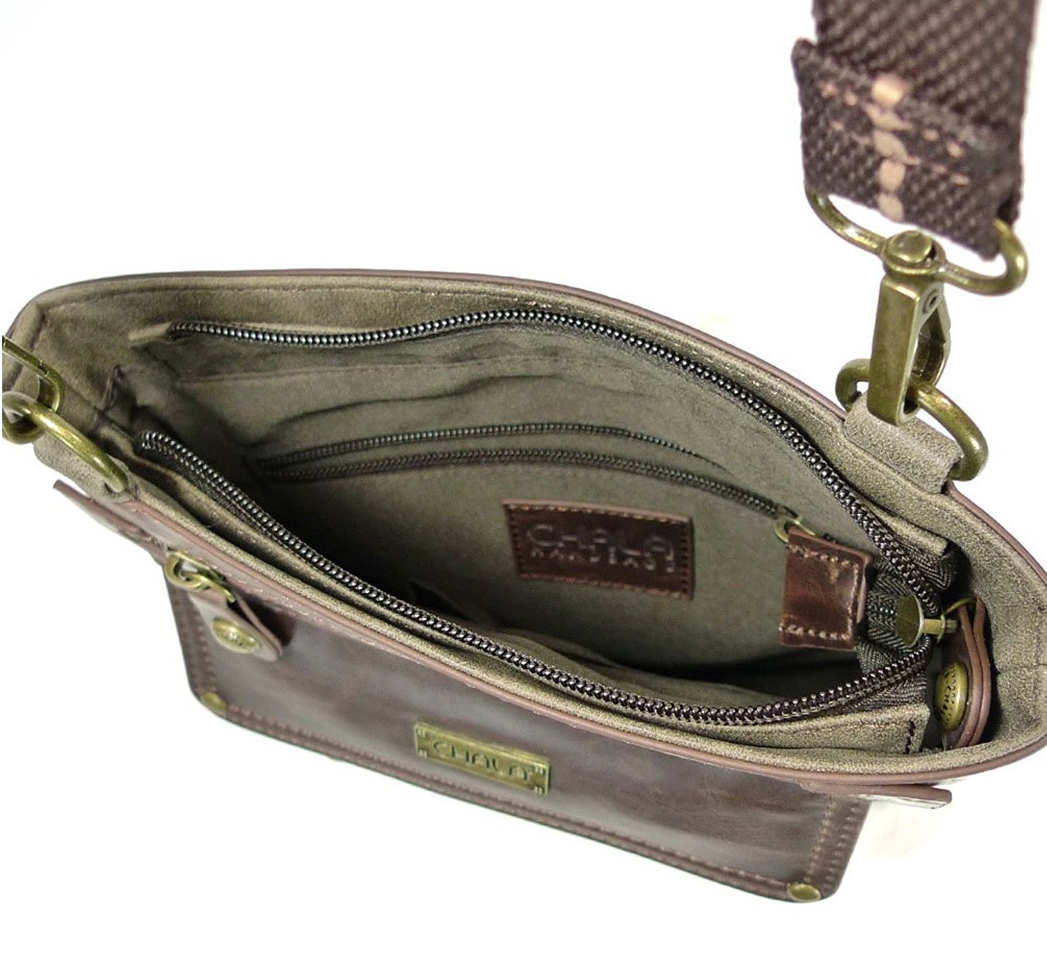 CHALA GEMINI Crossbody Bag for Women - Stylish Canvas Messenger Purse with Adjustable Strap, Stone Grey - Perfect for Travel, Work & Everyday Use